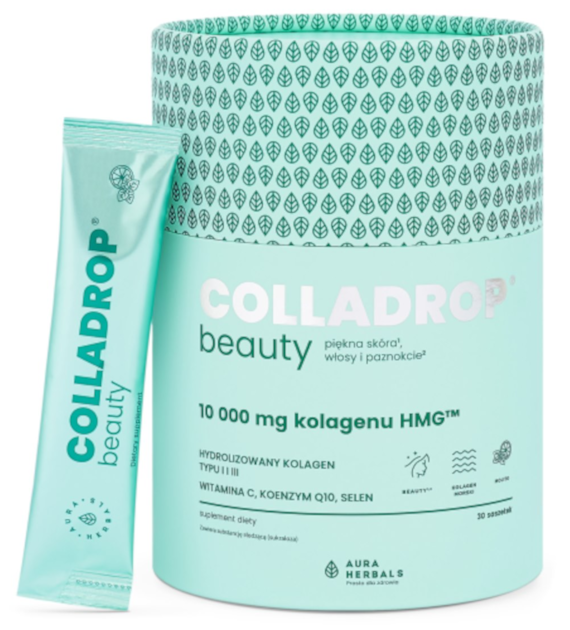 Aura Herbals Colladrop Beauty kolagen HMG 10000 mg Mojito saszetki 30 sztuk