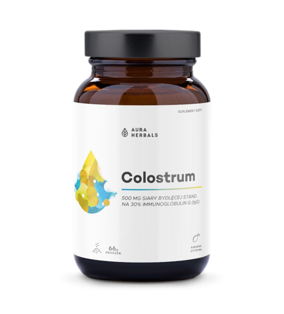 Aura Herbals Colostrum 500 mg proszek 66 g o smaku kwaśna cytryna