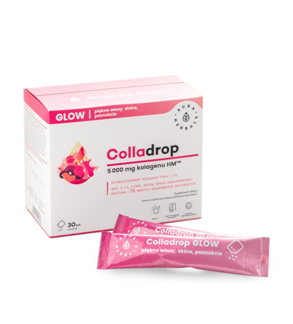 Aura Herbals Colladrop Glow Kolagen morski 5000 mg 30 saszetek