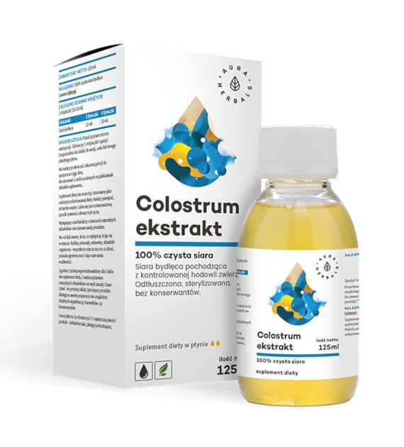 Aura Herbals Colostrum Ekstrakt - 100% czysta siara bydlęca 125 ml