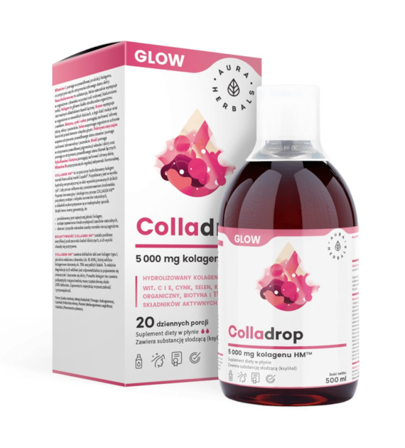 Aura Herbals Colladrop Glow kolagen morski 5000 mg 500 ml