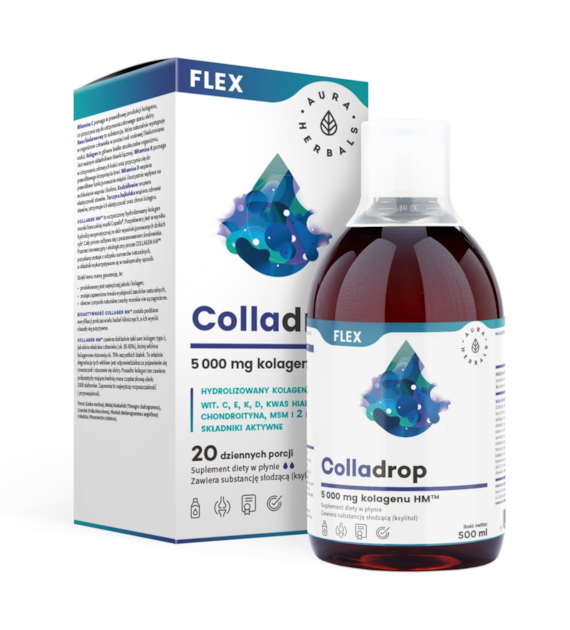 Aura Herbals Colladrop Flex kolagen morski 5000 mg 500 ml