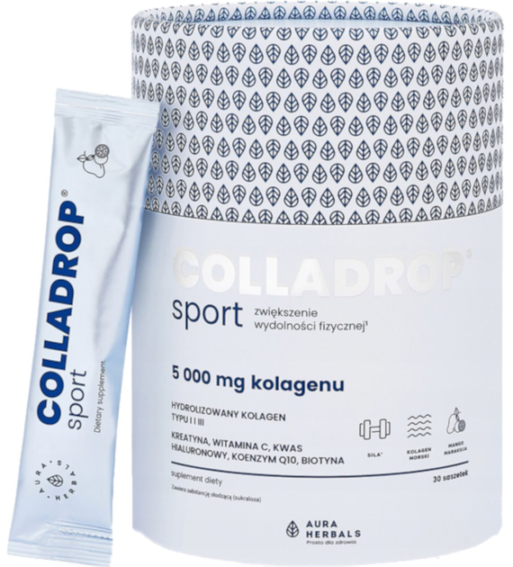 Aura Herbals Colladrop Sport kolagen morski 5000 mg saszetki 30 sztuk