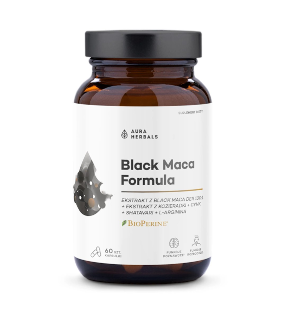 Aura Herbals Black Maca Formula 60 kapsułek