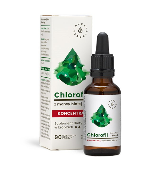 Aura Herbals Chlorofil z morwy białej 30 ml w kroplach