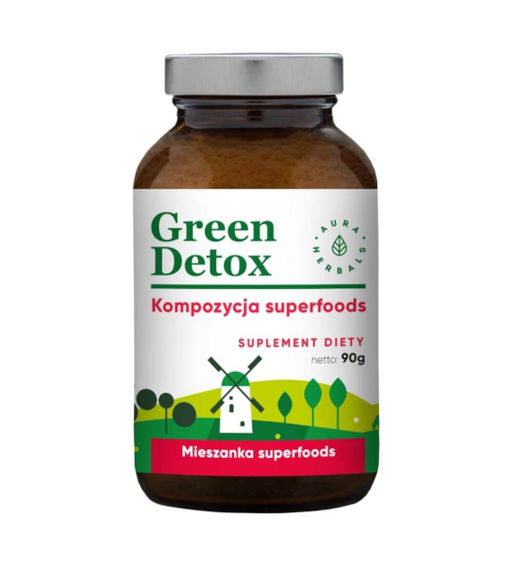 Aura Herbals Green Detox kompozycja superfoods 90g w proszku