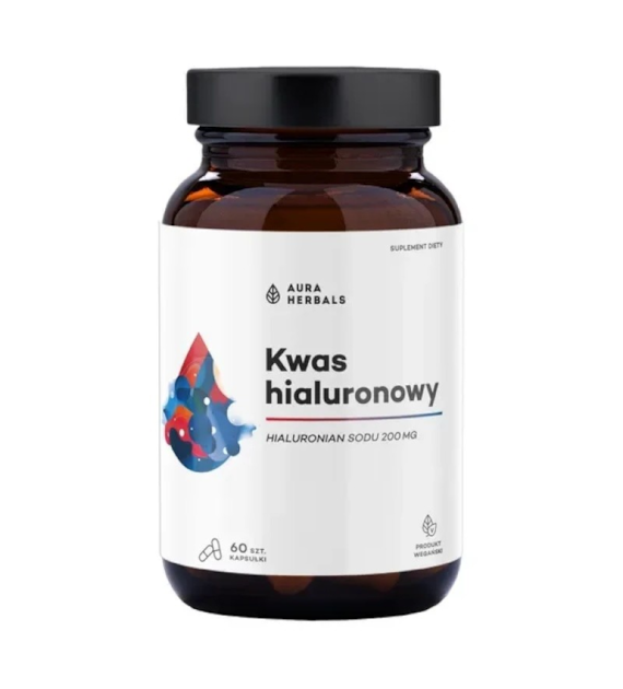 Aura Herbals Kwas hialuronowy 200 mg 60 kapsułek