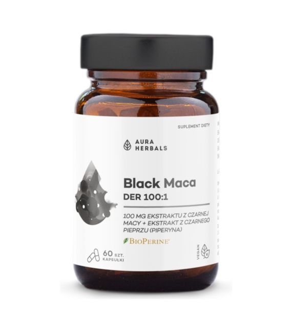Aura Herbals Black Maca DER 100:1 60 kapsułek