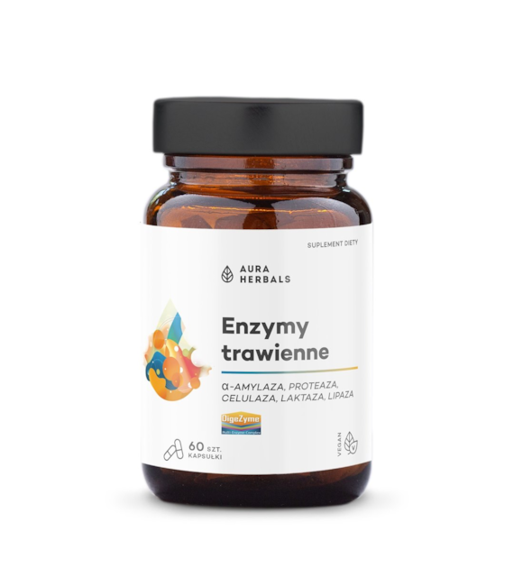 Aura Herbals Enzymy trawienne DigeZyme kapsułki 60 sztuk