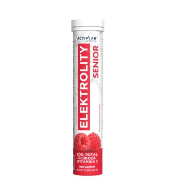ActivLab Elektrolity Senior 20 tabletek musujących o smaku malinowym