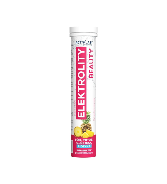 ActivLab Elektrolity Beauty 20 tabletek musujących o smaku ananasowym