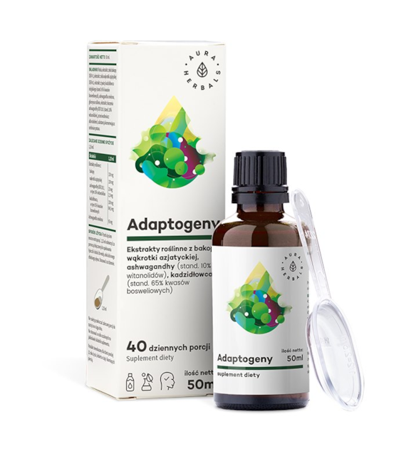 Aura Herbals Adaptogeny - 100% naturalne ekstrakty roślinne 50 ml