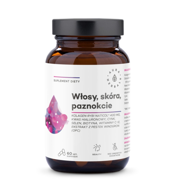 Aura Herbals Kolagen Rybi NatiCol® 800mg 60 kapsułek
