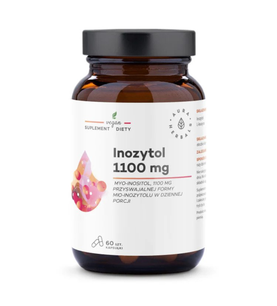 Aura Herbals Inozytol 1100 mg  Myo-Inositol 60 kapsułek