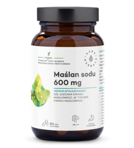 Aura Herbals Maślan sodu 600mg 90 kapsułek