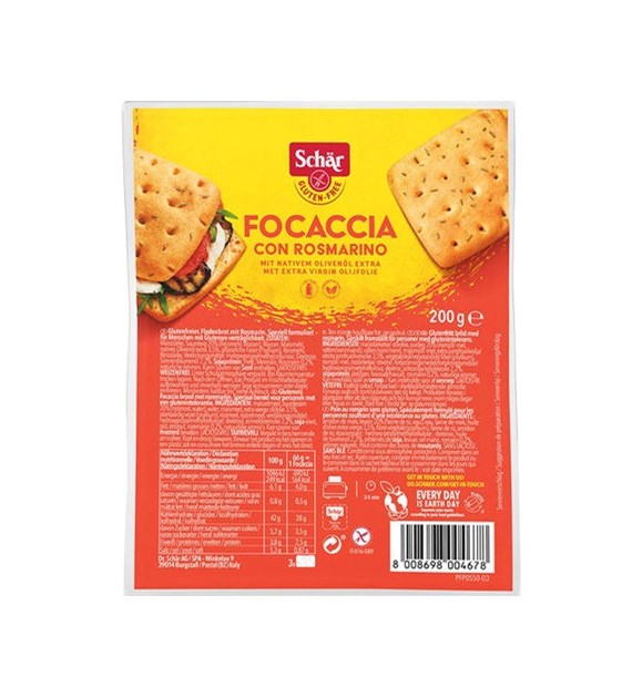 Schar Focaccia con Rosmarino 3x66 g 200 g