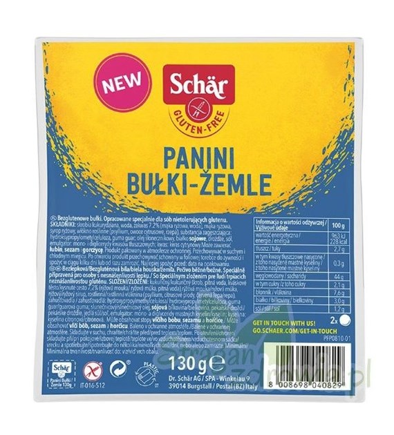 Schar Bułki Panini 2x65 g 130 g