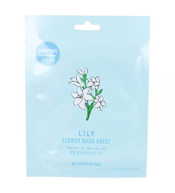 BARONESS Maska w płachcie z ekstraktem z kwiatu lilii białej 21g
