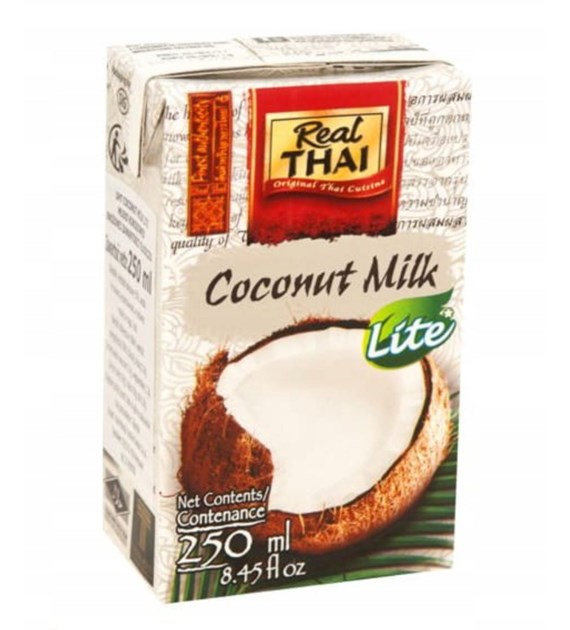 Real Thai Kokosowy ekstrakt 55% Mleczko kokosowe Light tłuszcz 6% UHT 250ml