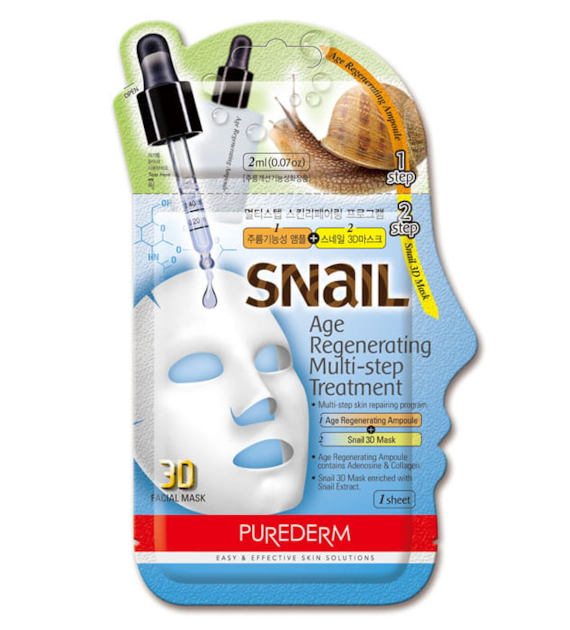 PUREDERM 2-etapowy koreański zabieg odmładzający na twarz 2g + 23g