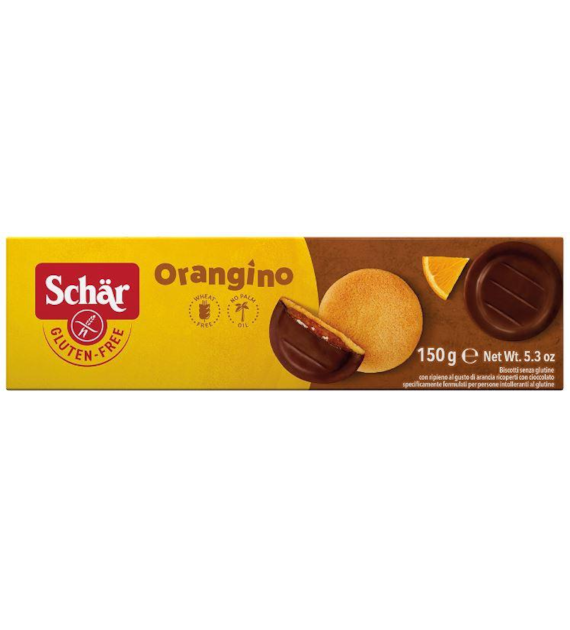 Schar Biszkopty Orangino z galaretką pomarańczową w czekoladzie 150 g